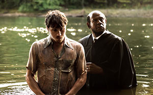 Garrett Hedlund and Forest Whitaker in American drama film `Burden`